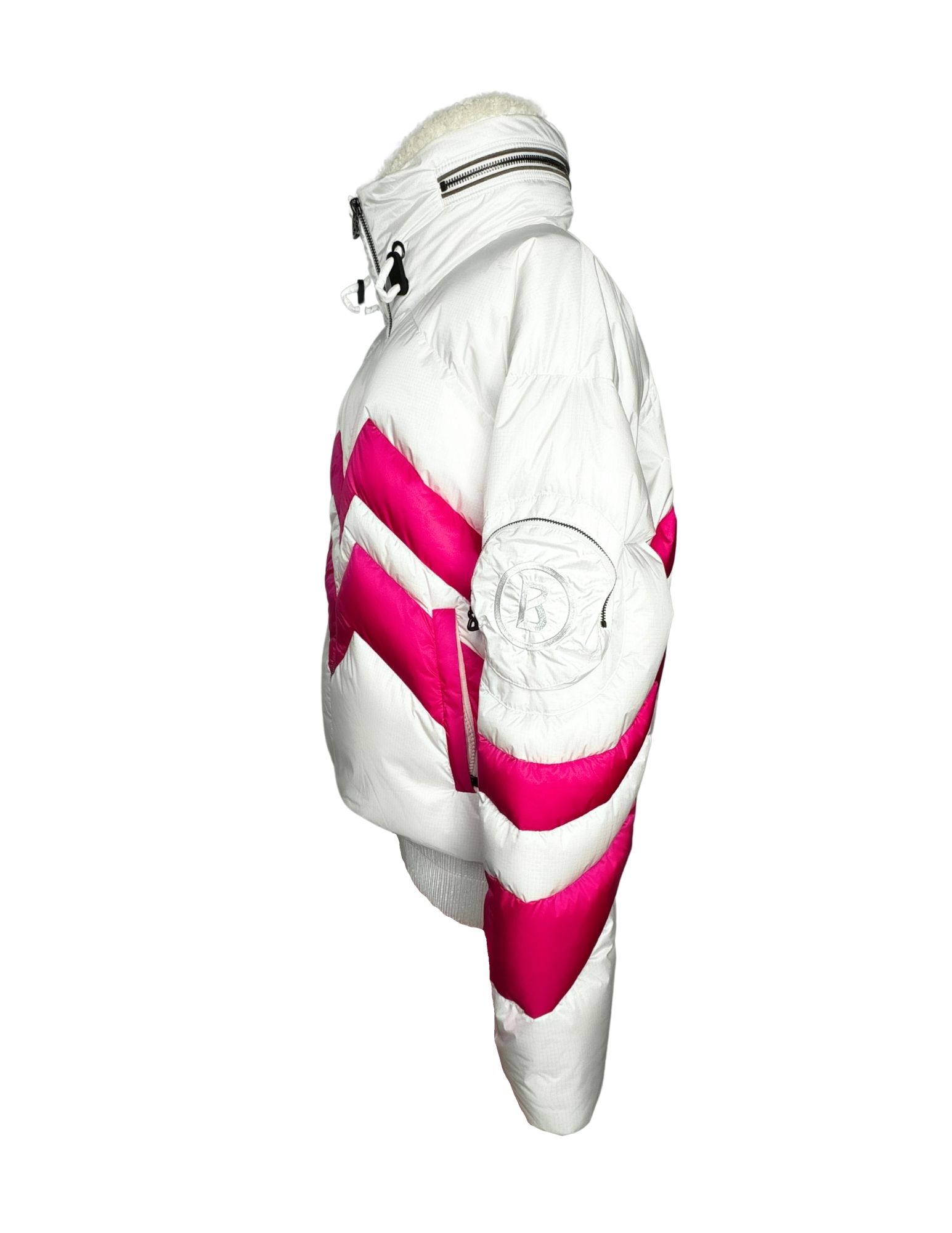Bogner: White Pink Chevron Jacket & Pant - Size 8 - Image 2